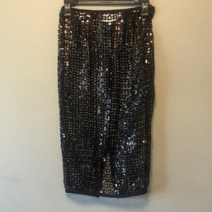 Black sequins skirt